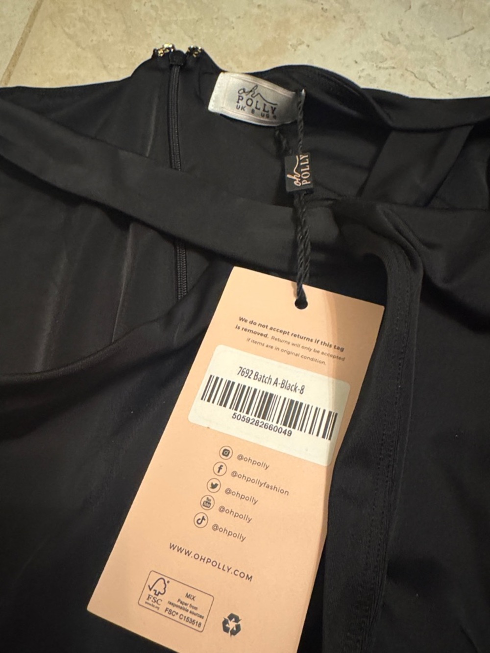 Oh Polly Black Maxi Dress